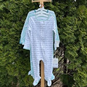 Cloud island 3pk longsleeve body suits 6-9M Green